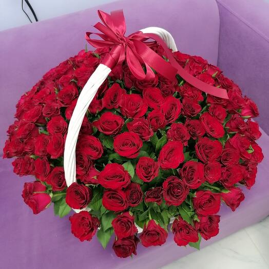 Cesta 201 rosa roja