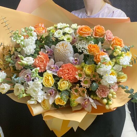 Author's bouquet with banksia