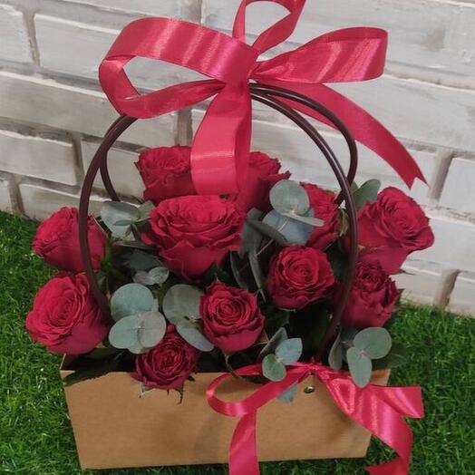 Red roses in the bag