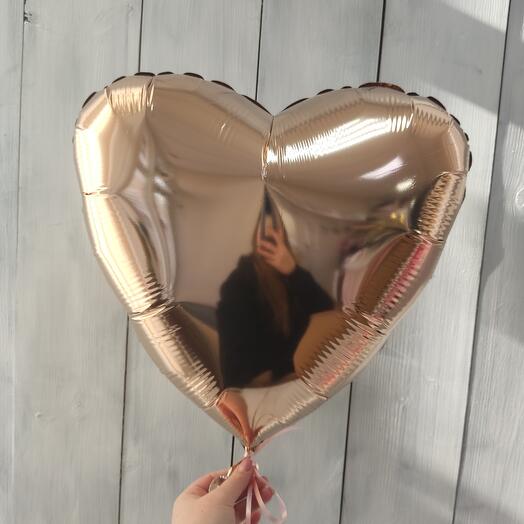 Corazón globo (oro rosa) 45 cm