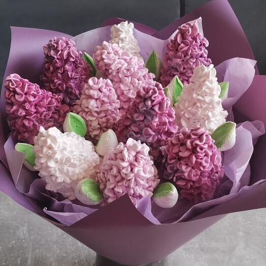 Букет сирени из зефира