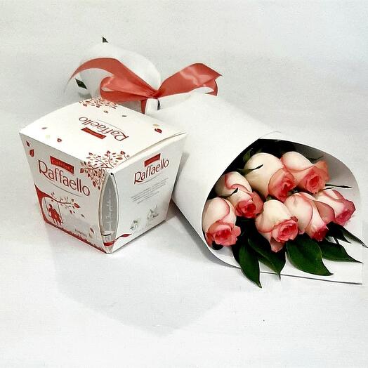 💞 Букет роз Джумилия🌹 с RAFFAELLO 💞