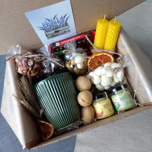 Juego de regalo de nueces y miel