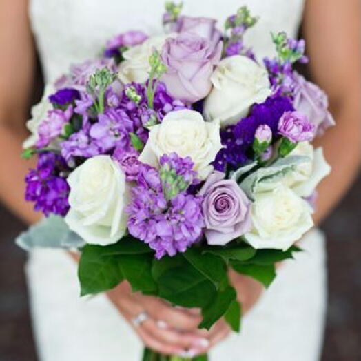 Purple bridal bouquet