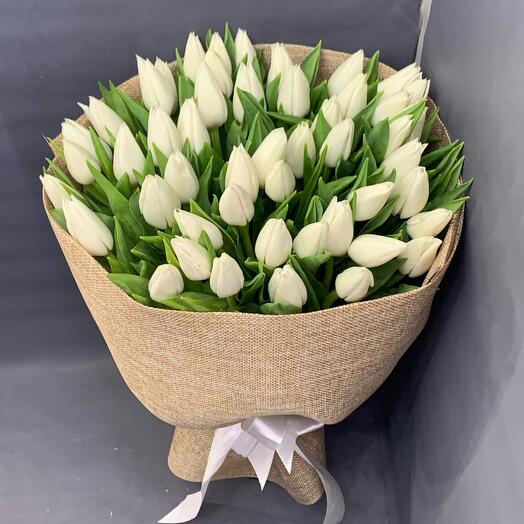 Tulips are white