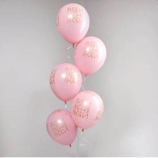 5 globos "Love me Love"