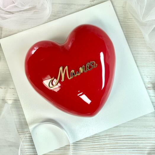 Торт сердце муссовый с ягодной начинкой