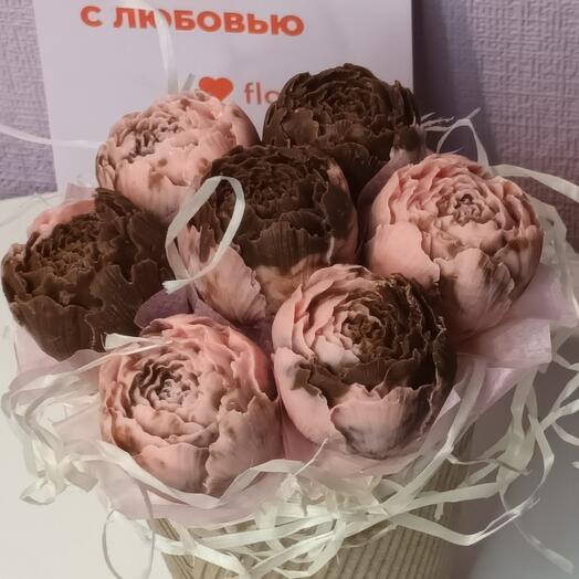 Шоколадные пионы 2 шоколада