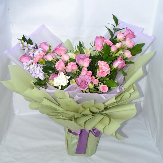 Pink Bouquet For Her Day