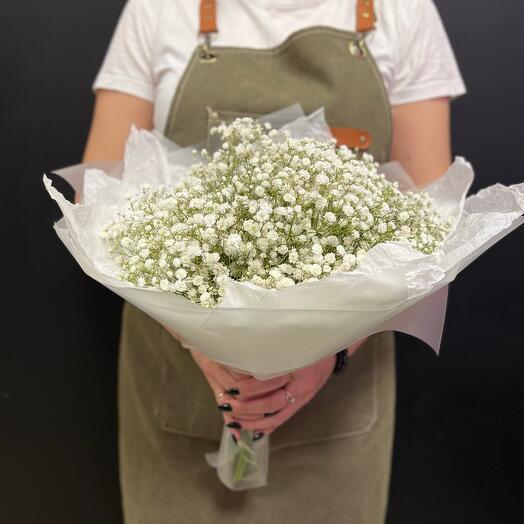 Bouquet of white gypsophila