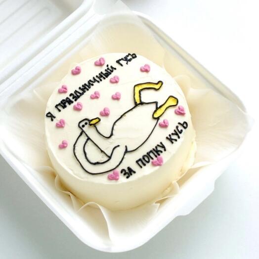 Бенто-торт Святковий гусак на день народження подрузі хлопцеві другові хлопцю дружині чоловікові мамі синові доньці