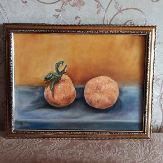 "Два мандарина" 40х60 холст, масло