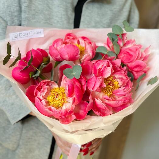 Пионы и эвкалипт PEONY12
