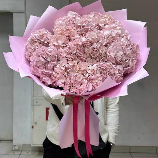 Букет из 11 розовых Гортензий 💕