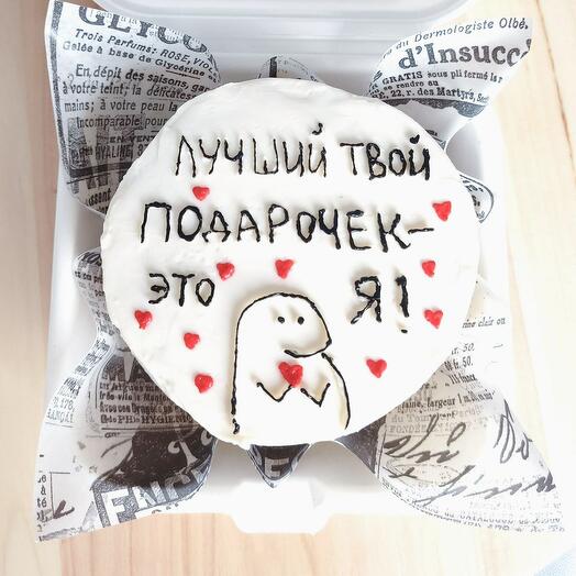 Бенто-торт с простым рисунком
