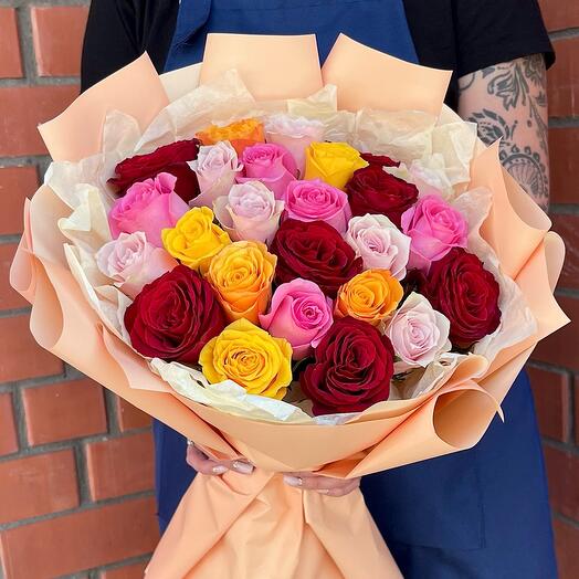 Mezcla brillante de 25 rosas