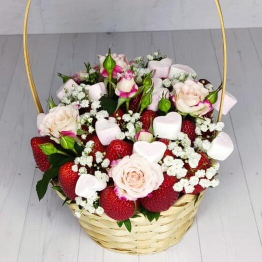 Букет из Клубники/ Новый год/Рождество/корпоративные подарки/ цветы/ подарки