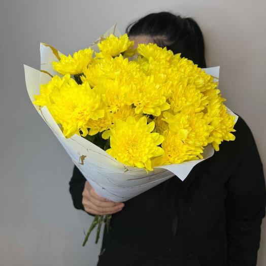 Хризантема кустовая желтая 5 штук