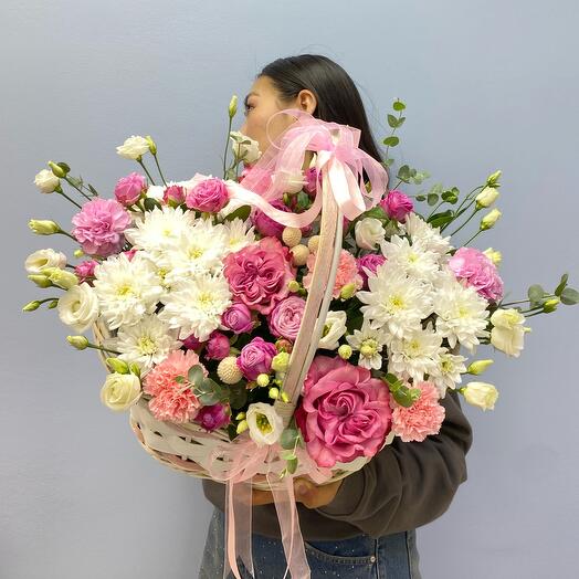 Корзина с цветами для Мамочек 💞💞💞