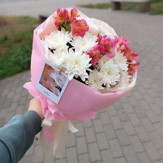 Хризантемы и Альстромерии