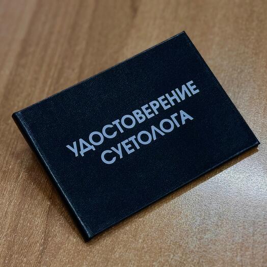 Удостоверение суетолога