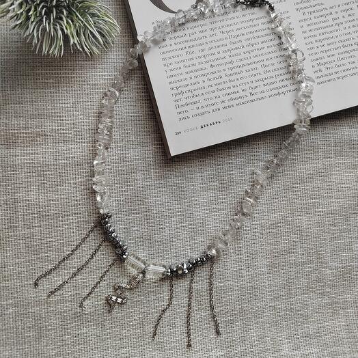 Ожерелье из хрусталя со змейкой
