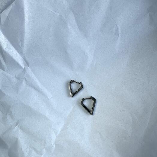 Серьги FORM H silver из гипоаллергенной стали