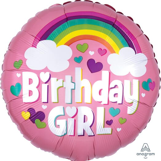 Anagram Foil Balloon Birthday Girl Rainbow -5743