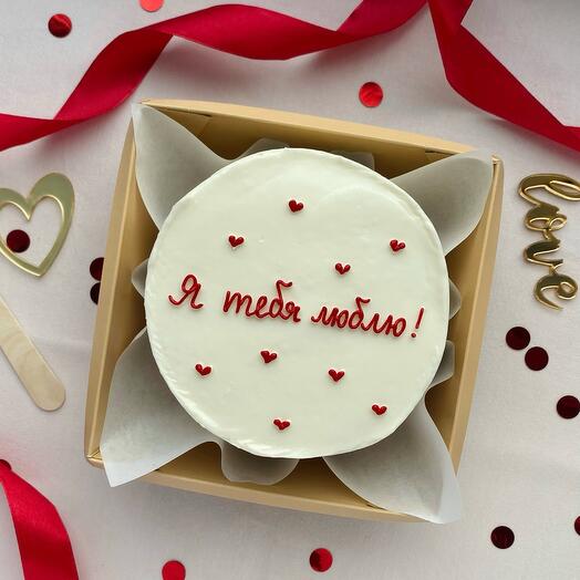 Бенто торт на 14 февраля на подарок «я тебя люблю»