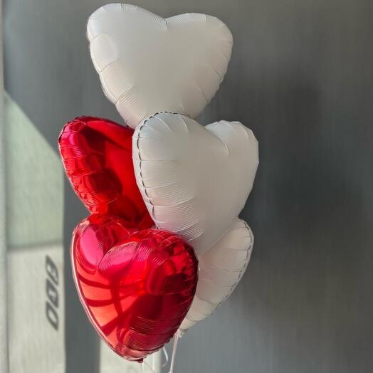 Воздушные гелиевые шары сердца 5️