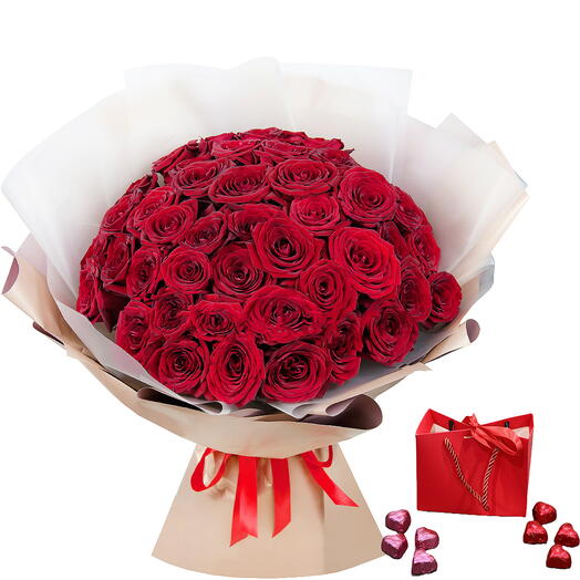 51 Red Roses Combo