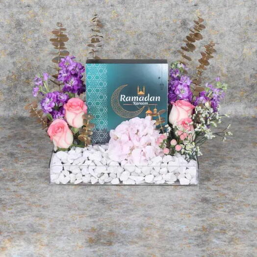 Ramadan Flower Chocolate Tray Green