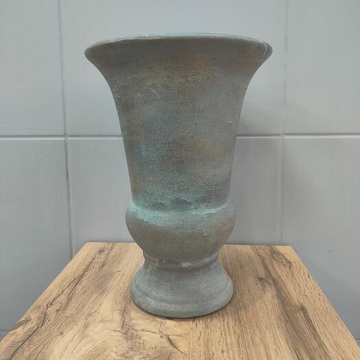 Керамический интерьерный вазон темный