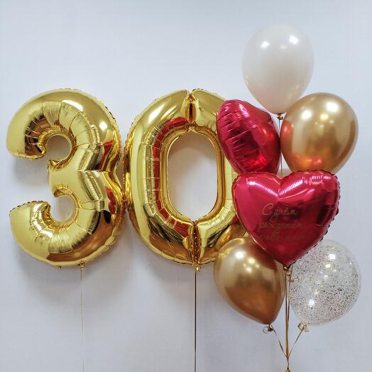 Воздушные шары на 30 лет