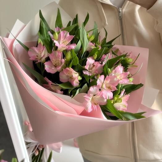 Ramo rosa de alstroemeria