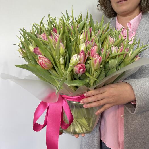 Акция 145 💐пионовидных тюльпанов Фокстрот