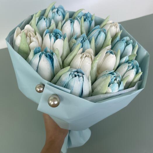 Букет из зефирных тюльпанов