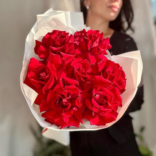Цветы Красные Французские розы