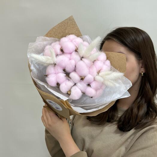 Розовый хлопок
