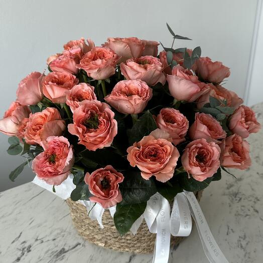 Корзина с цветами «Мандарин»