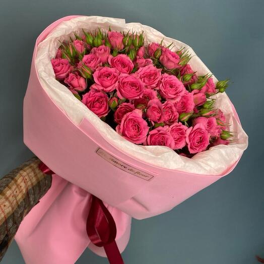Букет кустовых розочек Пинк Деменшн🌸