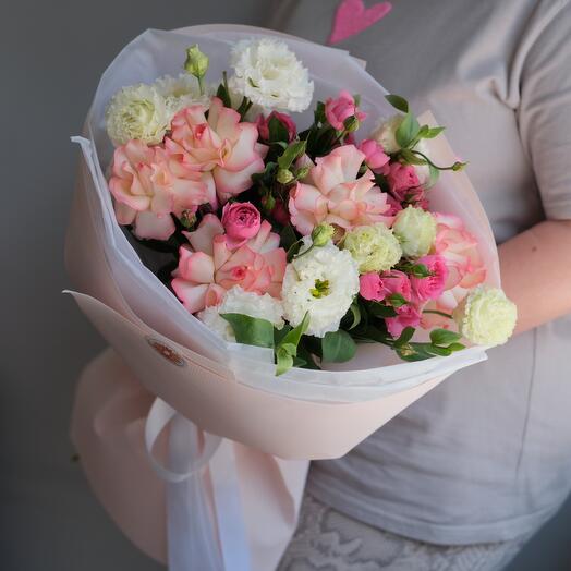 Французские розы и эустома