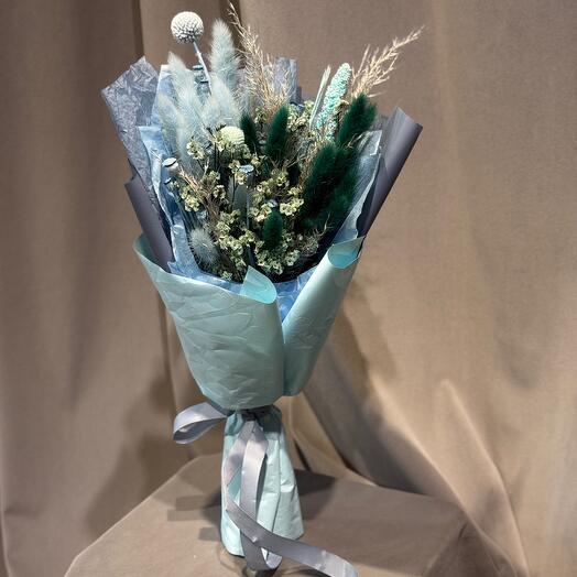 Букет из сухоцветов «Бирюза 101»