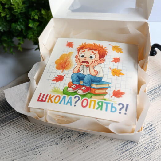 Торт-открытка в подарок школьнику ко Дню