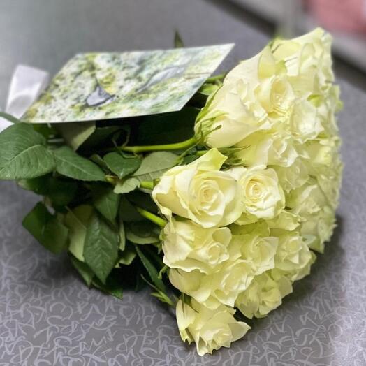 Белые розы(31шт.)