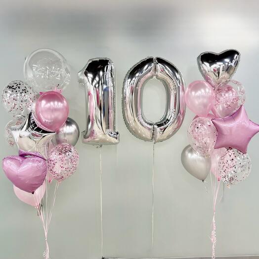Шары 10 лет девочке