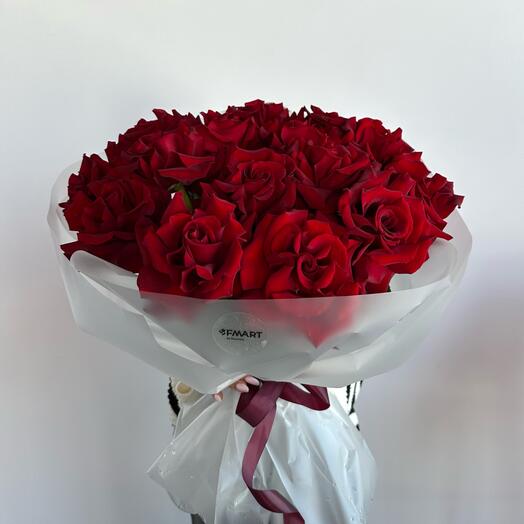 Французские мечты / 15 красных французских роз 🌹