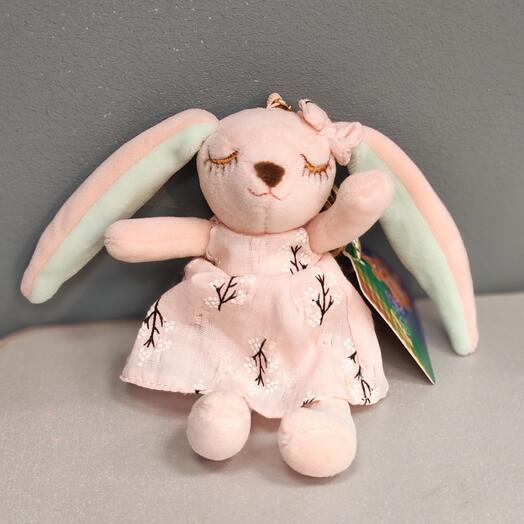 Брелок заяц розовый