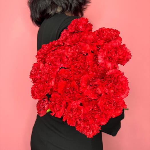 Букет 2130 | 30 красных гвоздик для траурных мероприятий