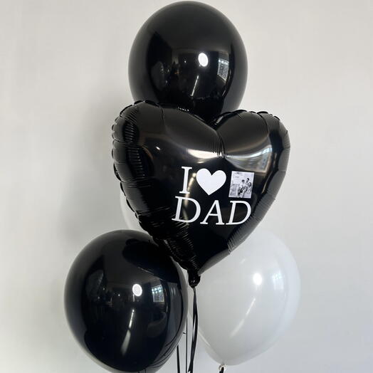 Набор шаров с фото «I love dad